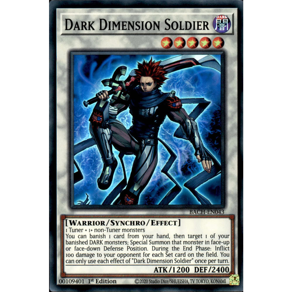 Dark Dimension Soldier BACH-EN043 Yu-Gi-Oh! Card from the Battle of Chaos Set
