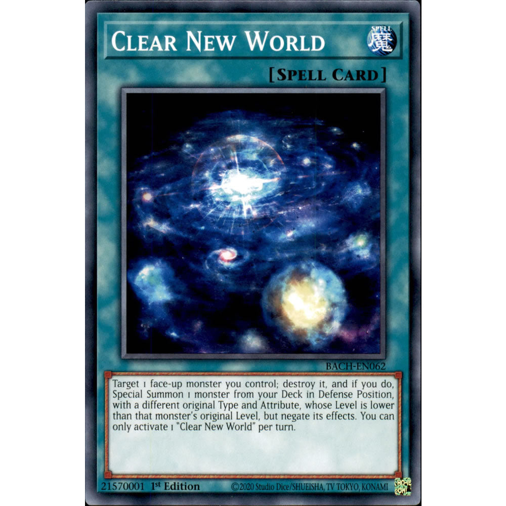 Clear New World BACH-EN062 Yu-Gi-Oh! Card from the Battle of Chaos Set