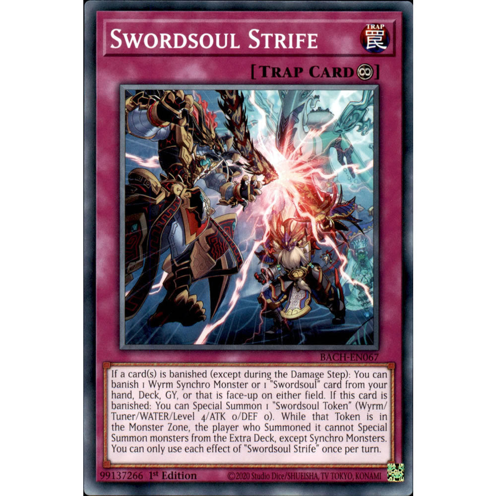 Swordsoul Strife BACH-EN067 Yu-Gi-Oh! Card from the Battle of Chaos Set