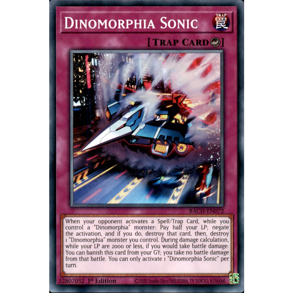 Dinomorphia Sonic BACH-EN072 Yu-Gi-Oh! Card from the Battle of Chaos Set