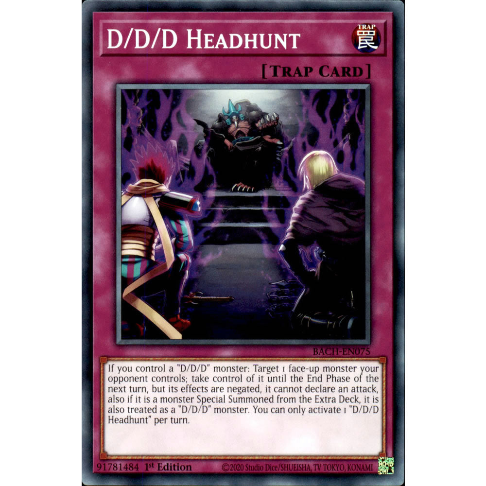 D/D/D Headhunt BACH-EN075 Yu-Gi-Oh! Card from the Battle of Chaos Set