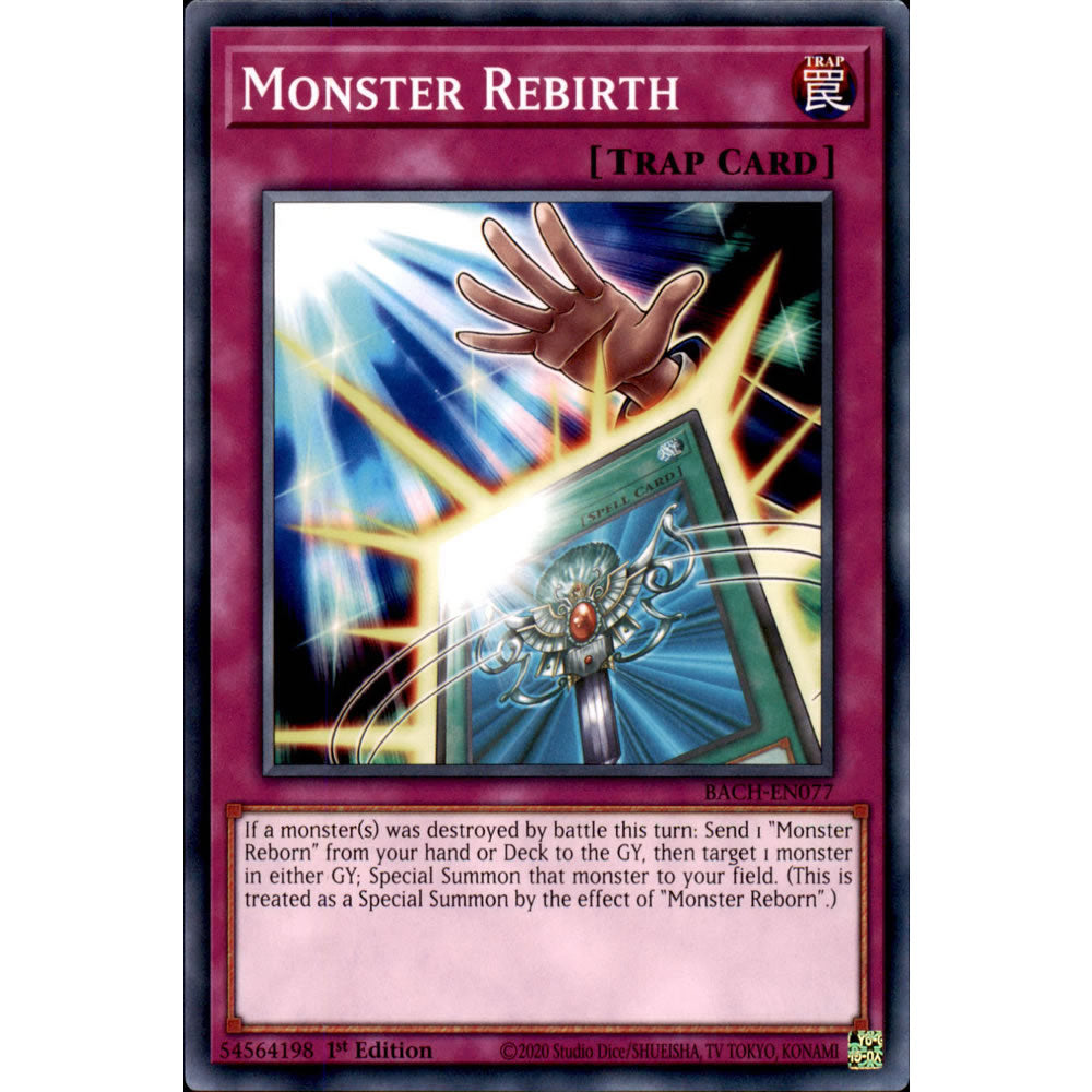 Monster Rebirth BACH-EN077 Yu-Gi-Oh! Card from the Battle of Chaos Set