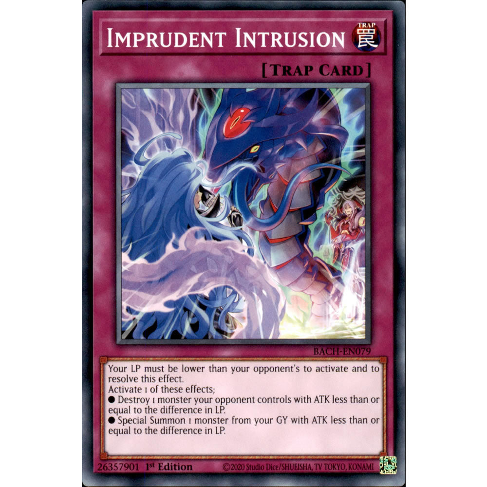 Imprudent Intrusion BACH-EN079 Yu-Gi-Oh! Card from the Battle of Chaos Set