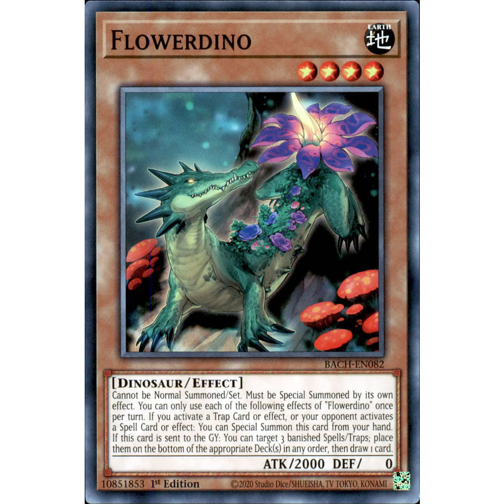 Flowerdino BACH-EN082 Yu-Gi-Oh! Card from the Battle of Chaos Set