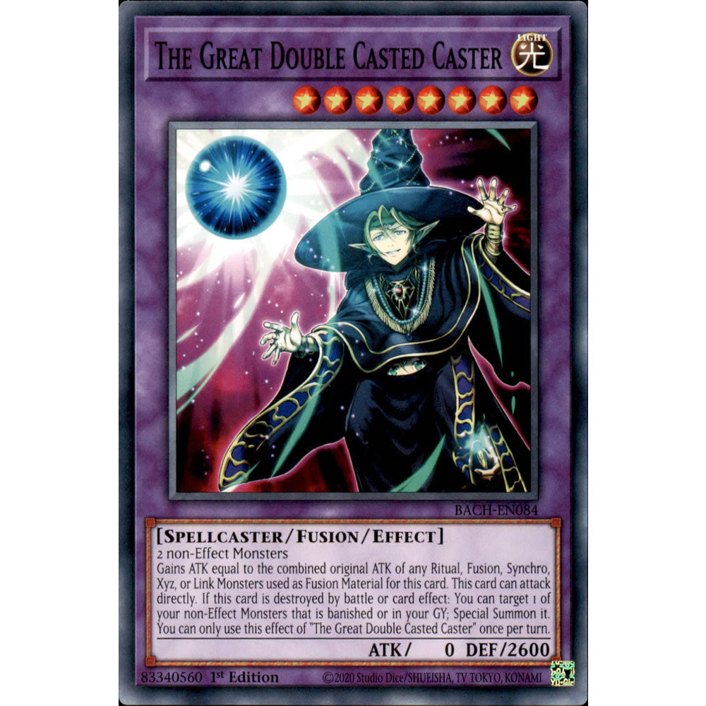 The Great Double Casted Caster BACH-EN084 Yu-Gi-Oh! Card from the Battle of Chaos Set