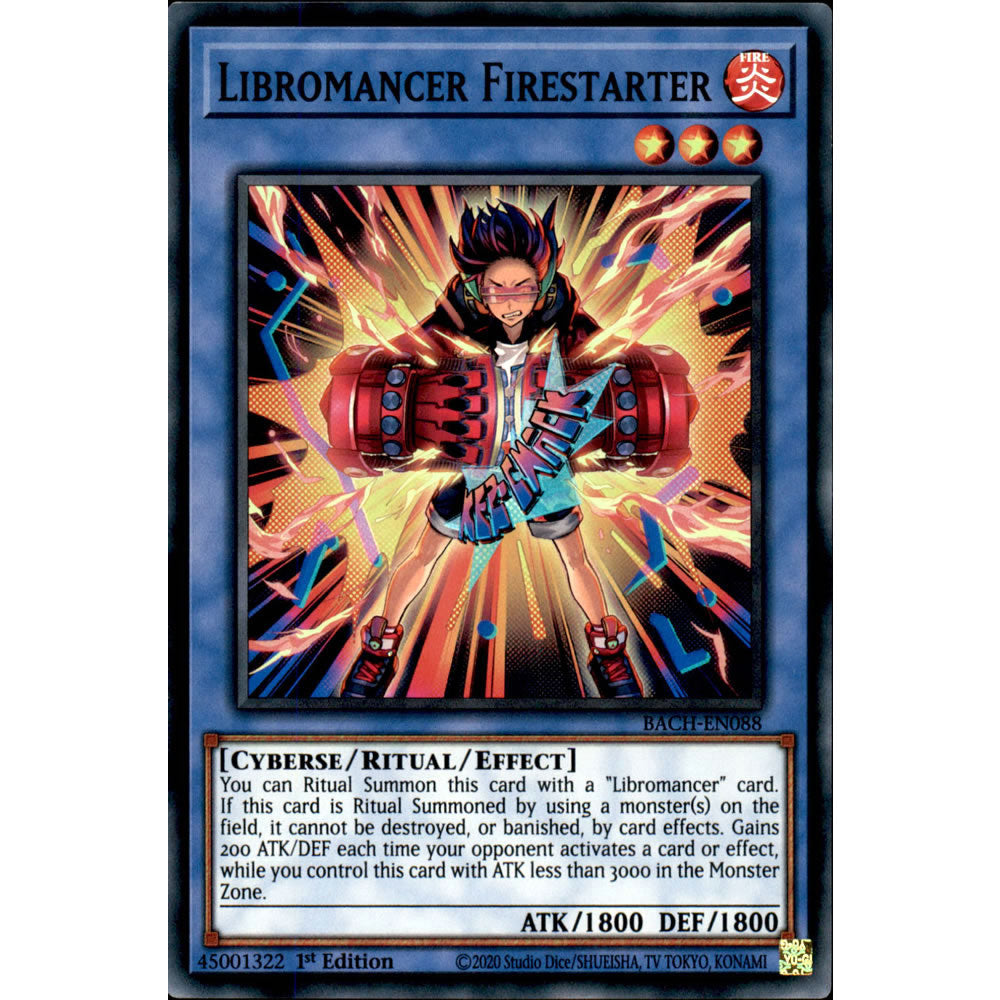 Libromancer Firestarter BACH-EN088 Yu-Gi-Oh! Card from the Battle of Chaos Set