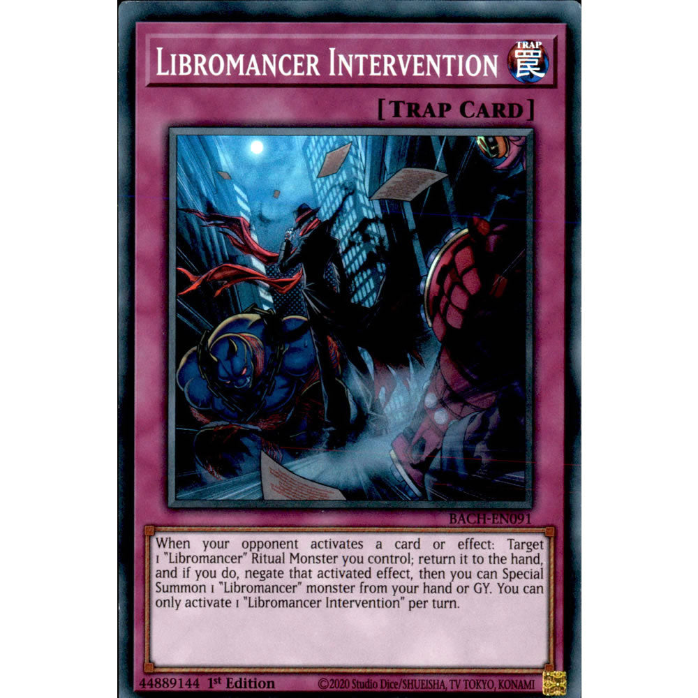 Libromancer Intervention BACH-EN091 Yu-Gi-Oh! Card from the Battle of Chaos Set
