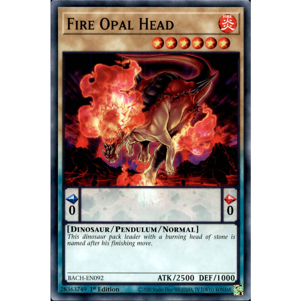 Fire Opal Head BACH-EN092 Yu-Gi-Oh! Card from the Battle of Chaos Set