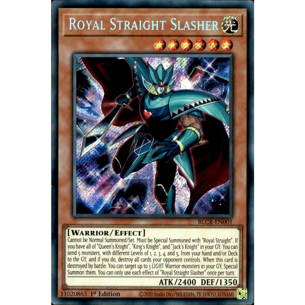 Royal Straight Slasher BLCR-EN001 Yu-Gi-Oh! Card from the Battles of Legend: Crystal Revenge Set