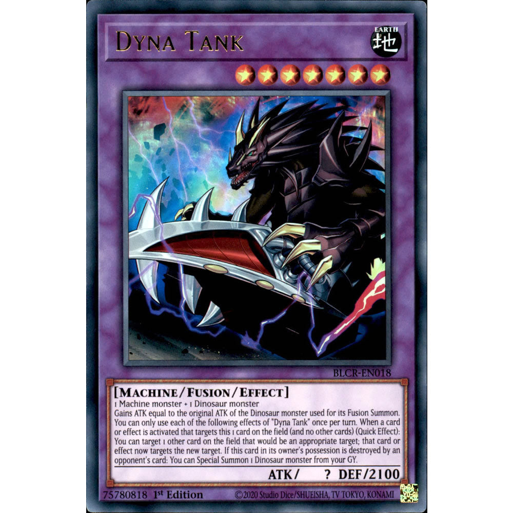 Dyna Tank BLCR-EN018 Yu-Gi-Oh! Card from the Battles of Legend: Crystal Revenge Set