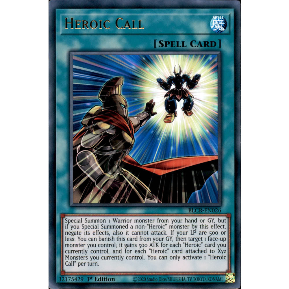 Heroic Call BLCR-EN026 Yu-Gi-Oh! Card from the Battles of Legend: Crystal Revenge Set