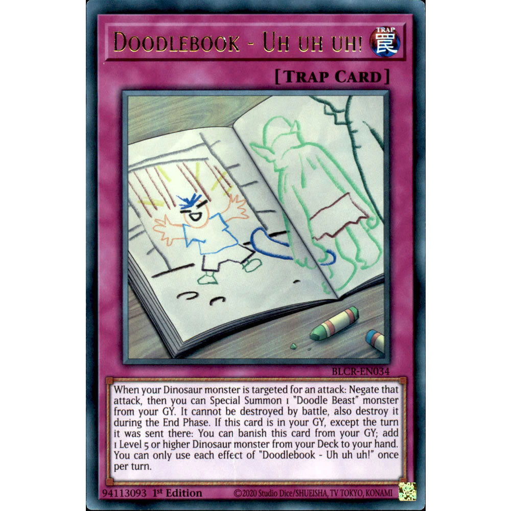 Doodlebook - Uh uh uh! BLCR-EN034 Yu-Gi-Oh! Card from the Battles of Legend: Crystal Revenge Set