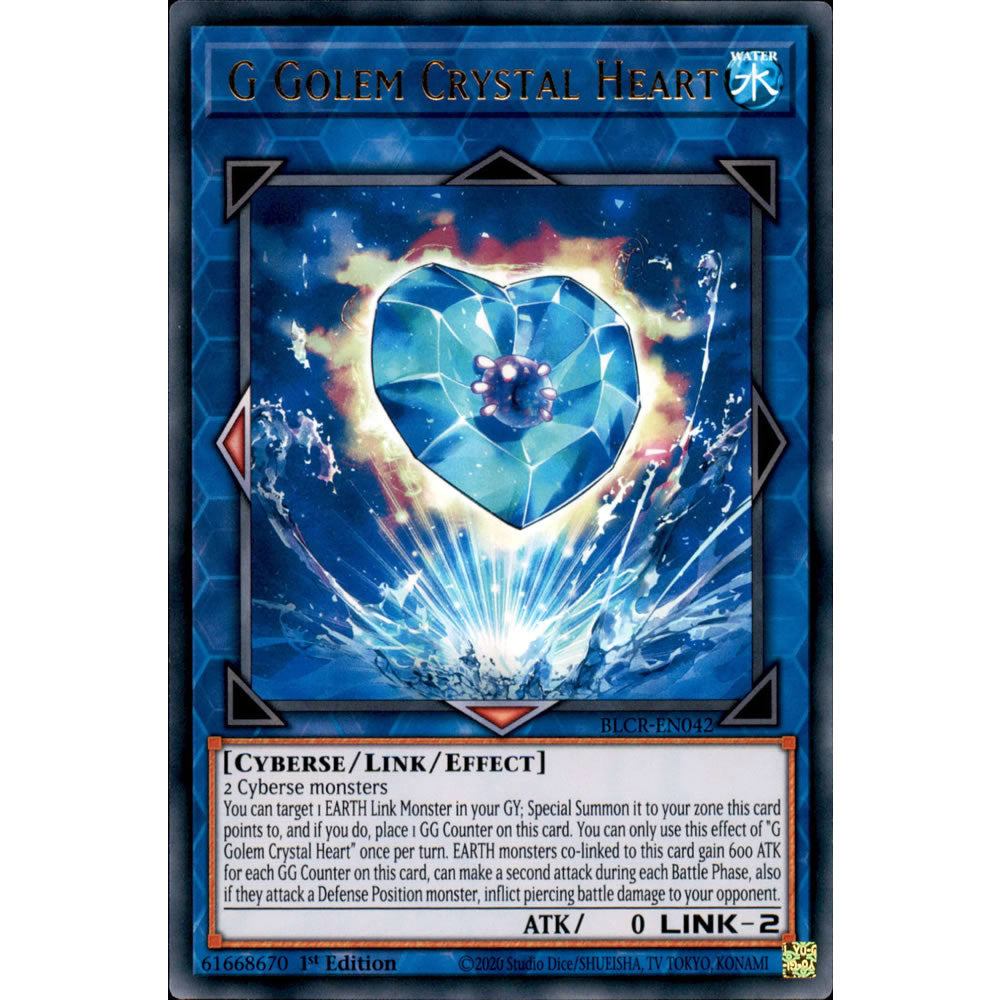 G Golem Crystal Heart BLCR-EN042 Yu-Gi-Oh! Card from the Battles of Legend: Crystal Revenge Set