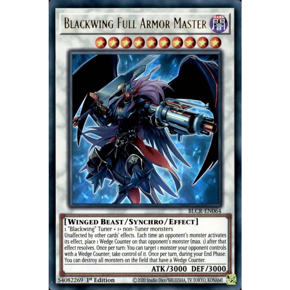 Blackwing Full Armor Master BLCR-EN064 Yu-Gi-Oh! Card from the Battles of Legend: Crystal Revenge Set
