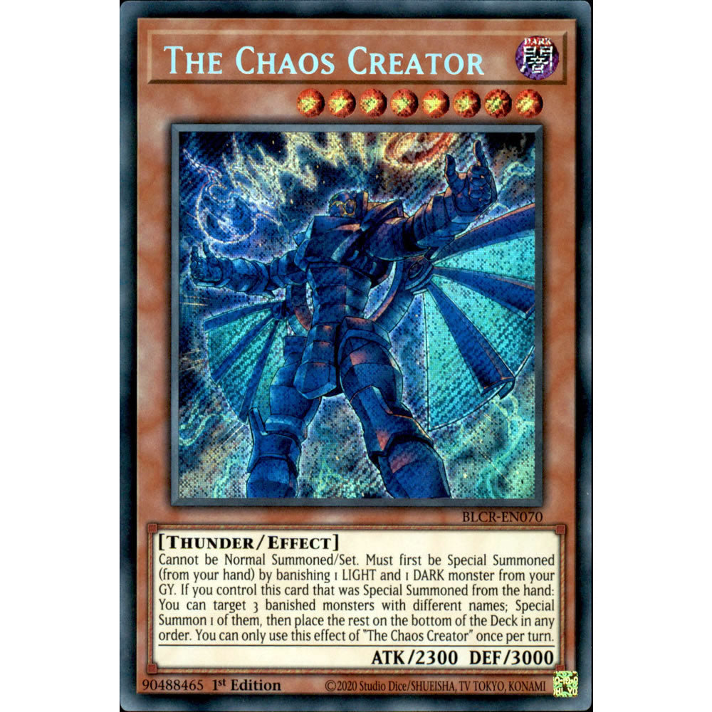 The Chaos Creator BLCR-EN070 Yu-Gi-Oh! Card from the Battles of Legend: Crystal Revenge Set