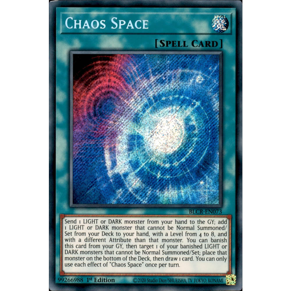 Chaos Space BLCR-EN073 Yu-Gi-Oh! Card from the Battles of Legend: Crystal Revenge Set