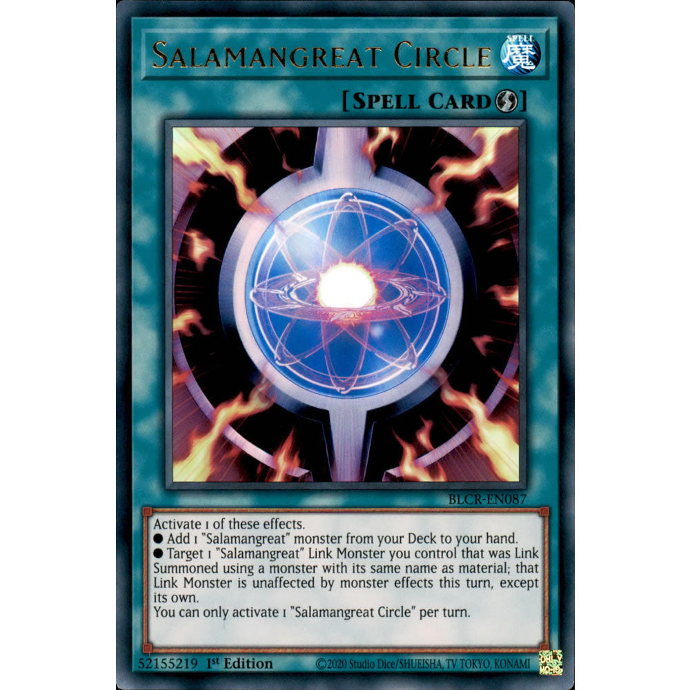 Salamangreat Circle BLCR-EN087 Yu-Gi-Oh! Card from the Battles of Legend: Crystal Revenge Set