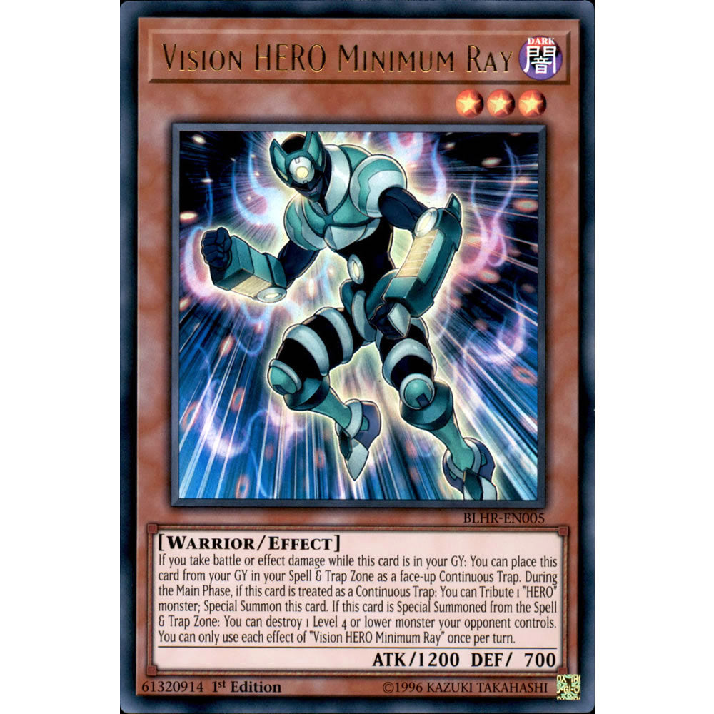 Vision HERO Minimum Ray BLHR-EN005 Yu-Gi-Oh! Card from the Battles of Legend: Hero's Revenge Set