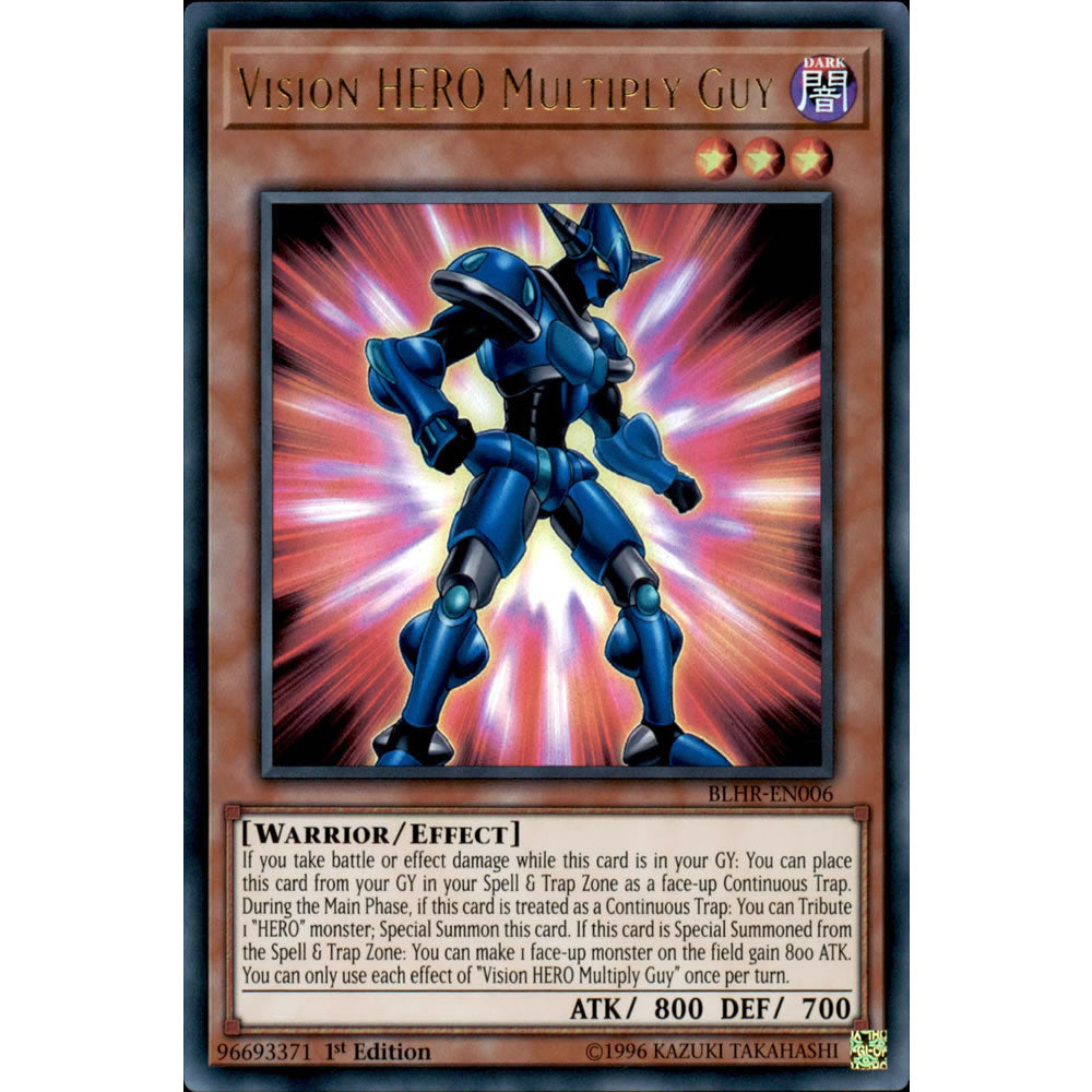 Vision HERO Multiply Guy BLHR-EN006 Yu-Gi-Oh! Card from the Battles of Legend: Hero's Revenge Set
