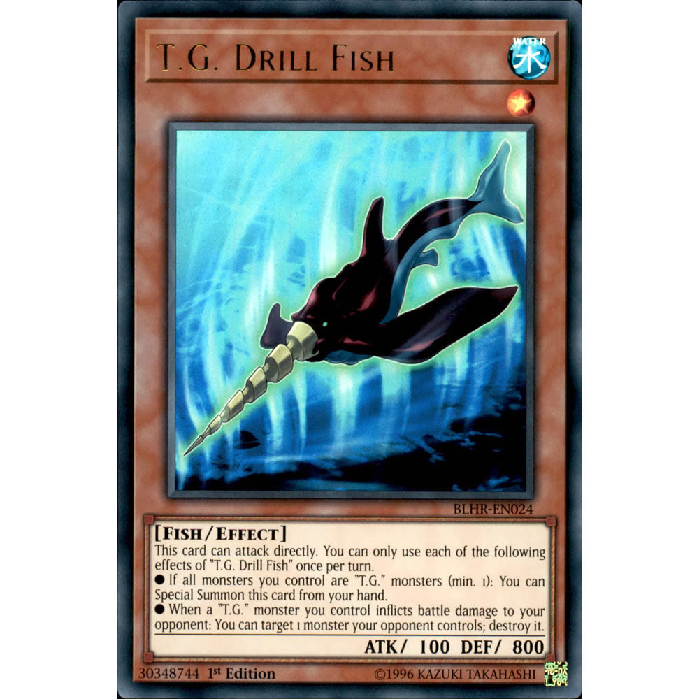 T.G. Drill Fish BLHR-EN024 Yu-Gi-Oh! Card from the Battles of Legend: Hero's Revenge Set