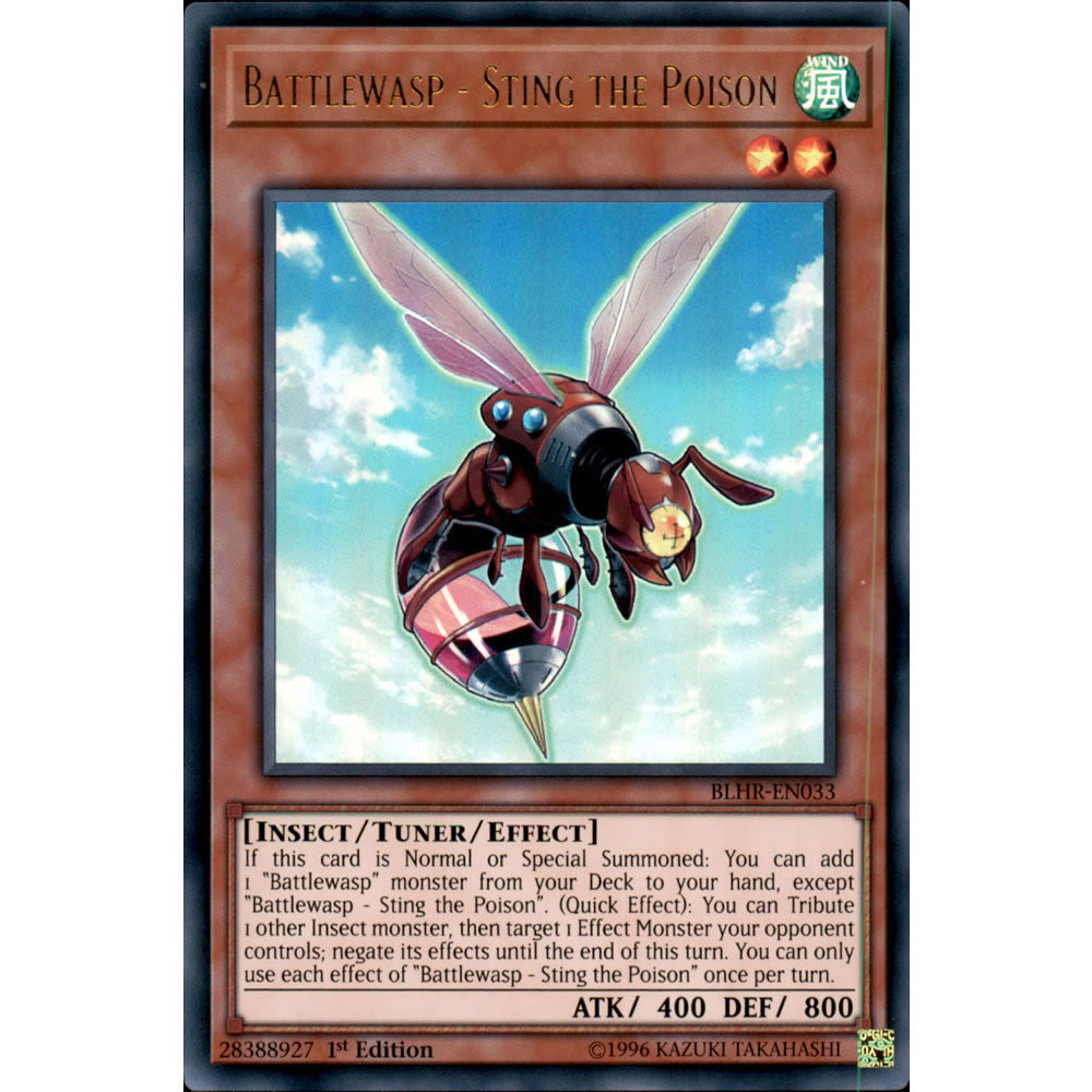 Battlewasp - Sting the Poison BLHR-EN033 Yu-Gi-Oh! Card from the Battles of Legend: Hero's Revenge Set