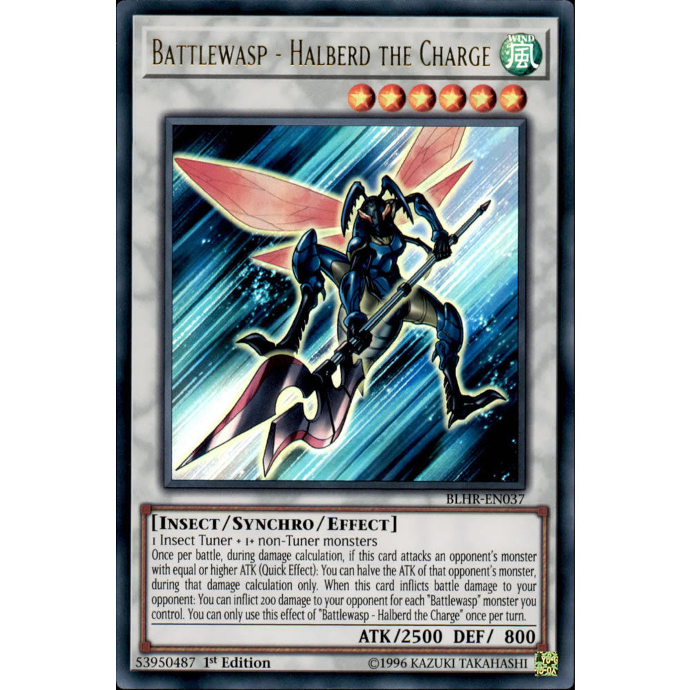Battlewasp - Halberd the Charge BLHR-EN037 Yu-Gi-Oh! Card from the Battles of Legend: Hero's Revenge Set
