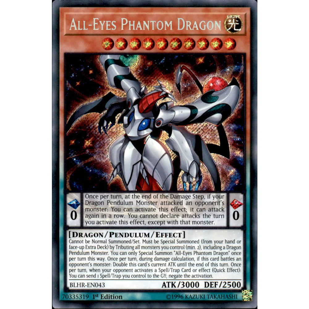 All-Eyes Phantom Dragon BLHR-EN043 Yu-Gi-Oh! Card from the Battles of Legend: Hero's Revenge Set