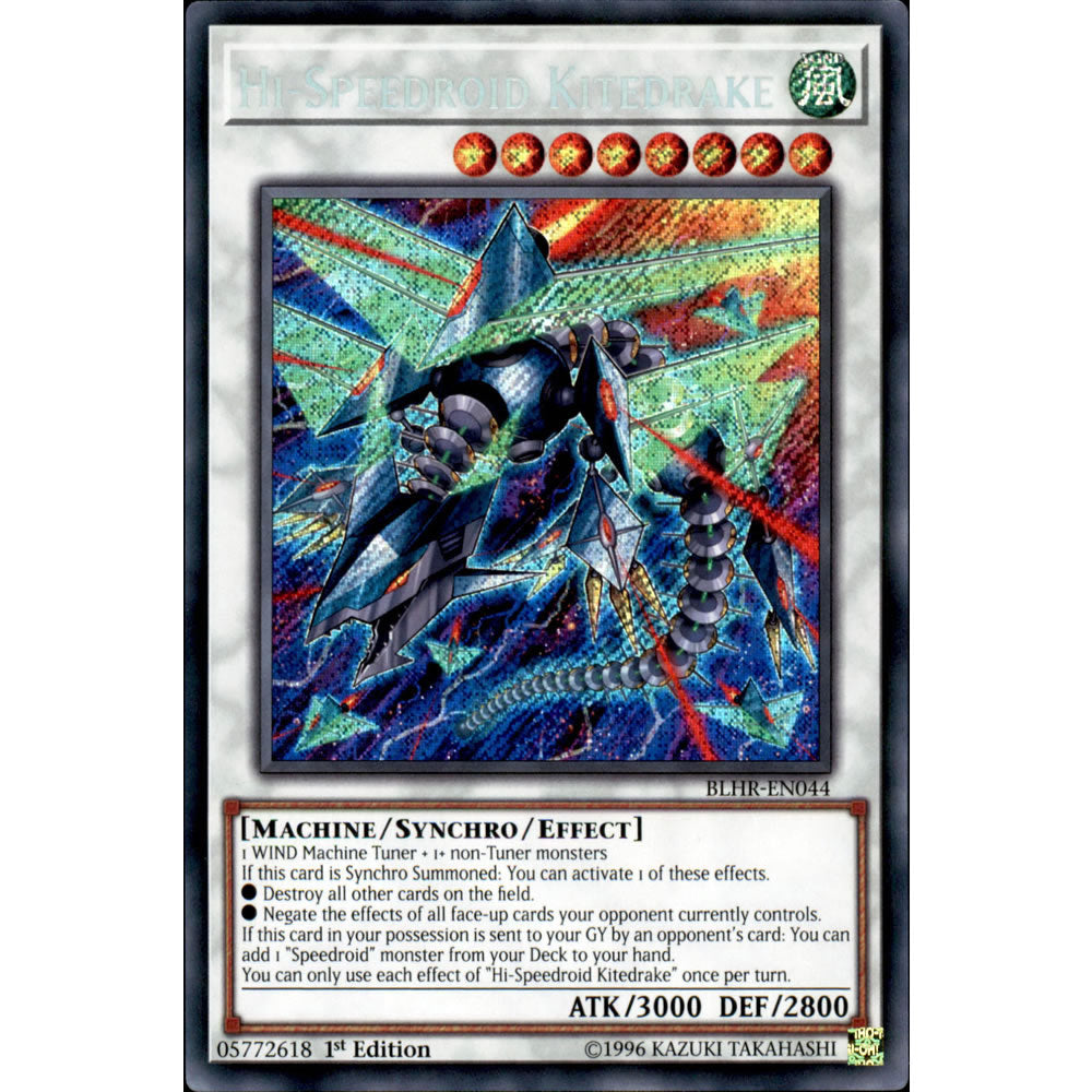 Hi-Speedroid Kitedrake BLHR-EN044 Yu-Gi-Oh! Card from the Battles of Legend: Hero's Revenge Set