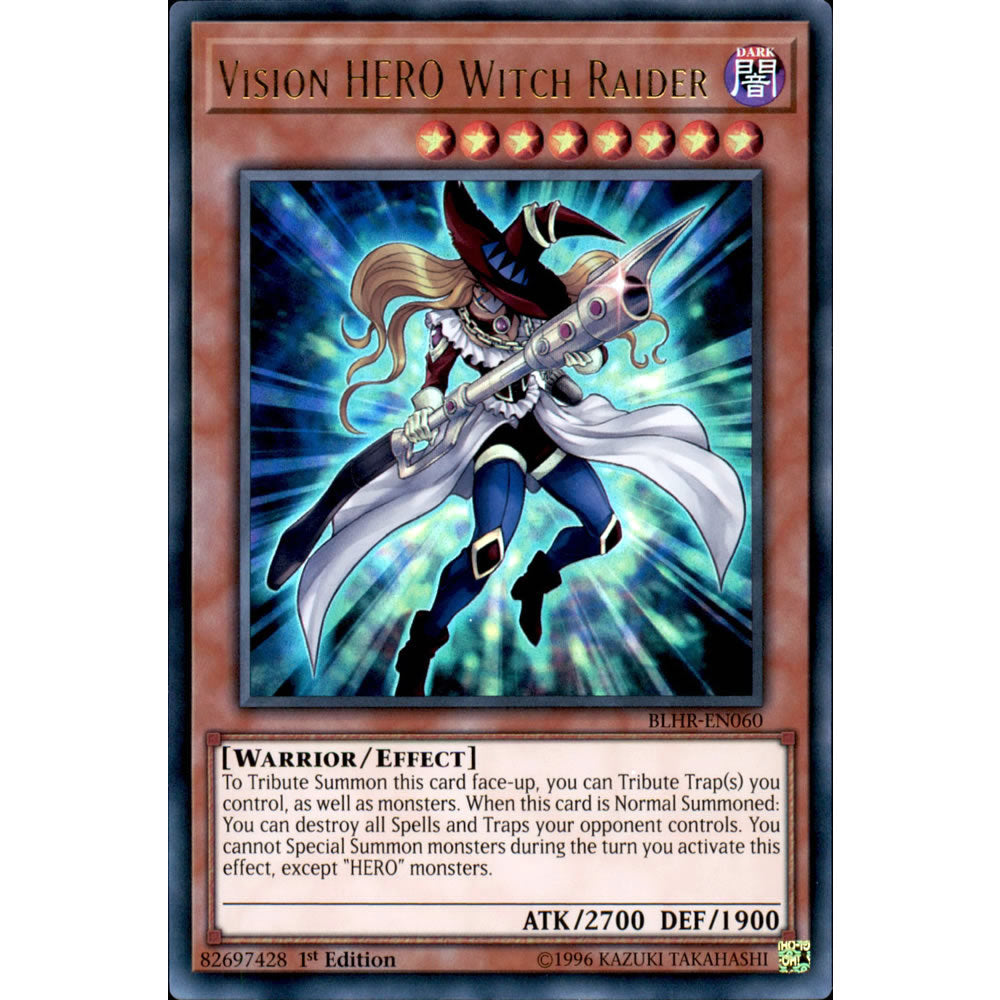Vision HERO Witch Raider BLHR-EN060 Yu-Gi-Oh! Card from the Battles of Legend: Hero's Revenge Set