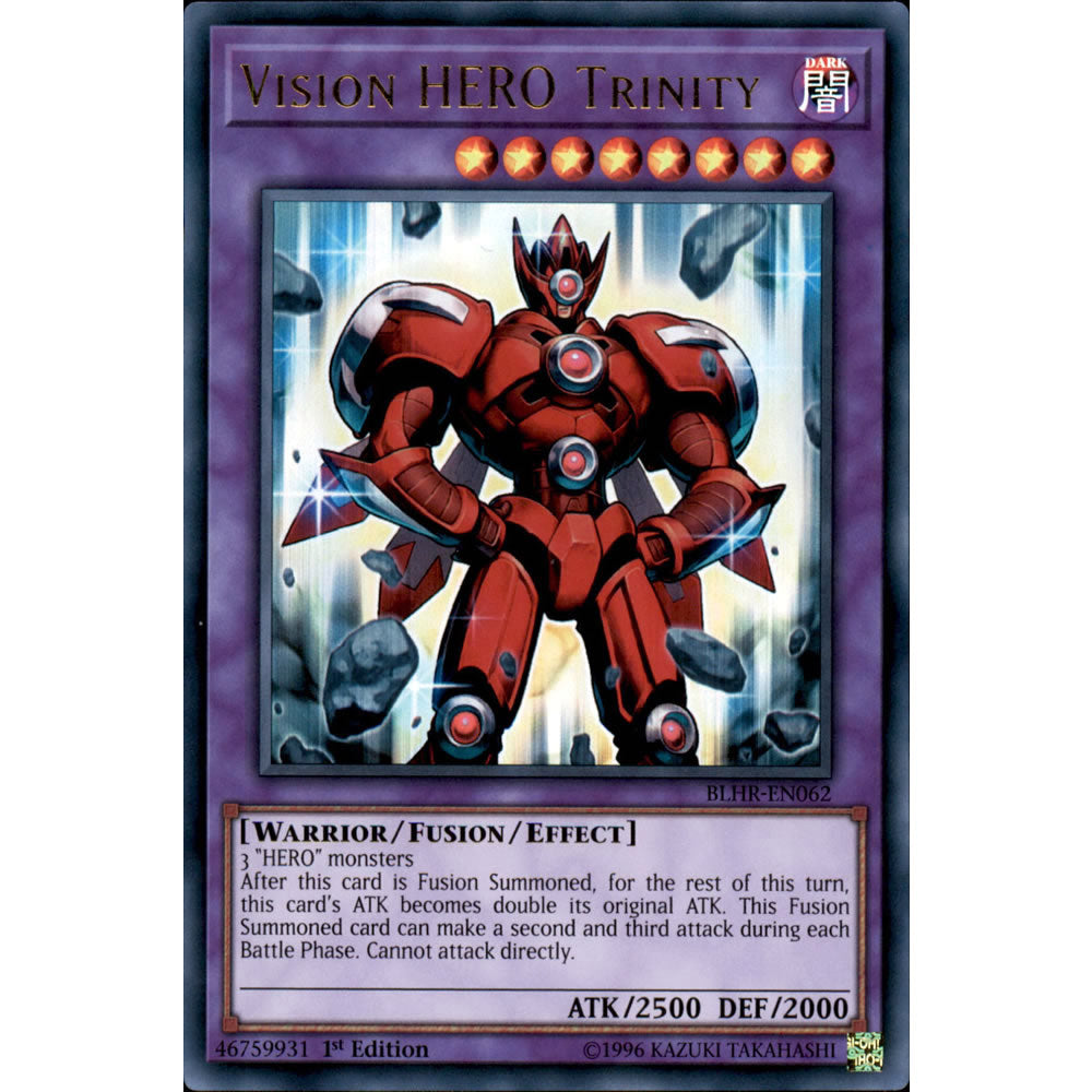Vision HERO Trinity BLHR-EN062 Yu-Gi-Oh! Card from the Battles of Legend: Hero's Revenge Set