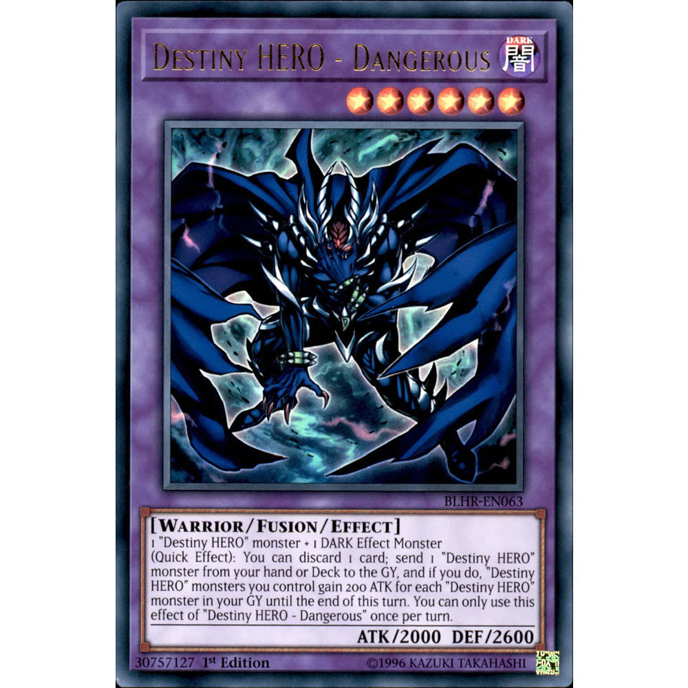 Destiny HERO - Dangerous BLHR-EN063 Yu-Gi-Oh! Card from the Battles of Legend: Hero's Revenge Set