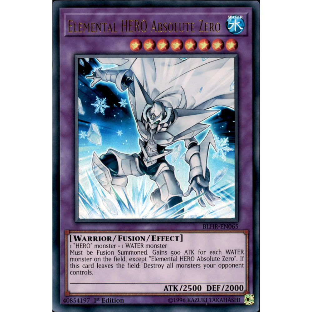 Elemental HERO Absolute Zero BLHR-EN065 Yu-Gi-Oh! Card from the Battles of Legend: Hero's Revenge Set