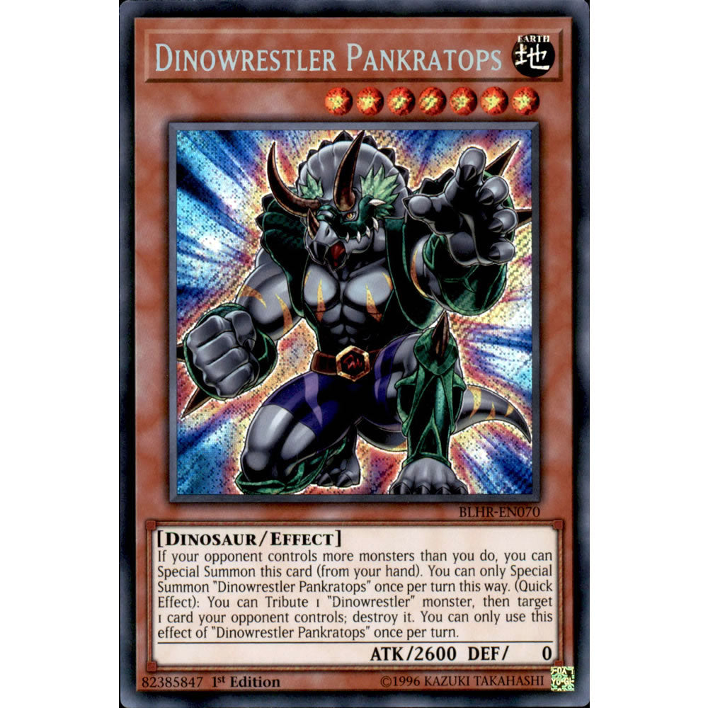 Dinowrestler Pankratops BLHR-EN070 Yu-Gi-Oh! Card from the Battles of Legend: Hero's Revenge Set