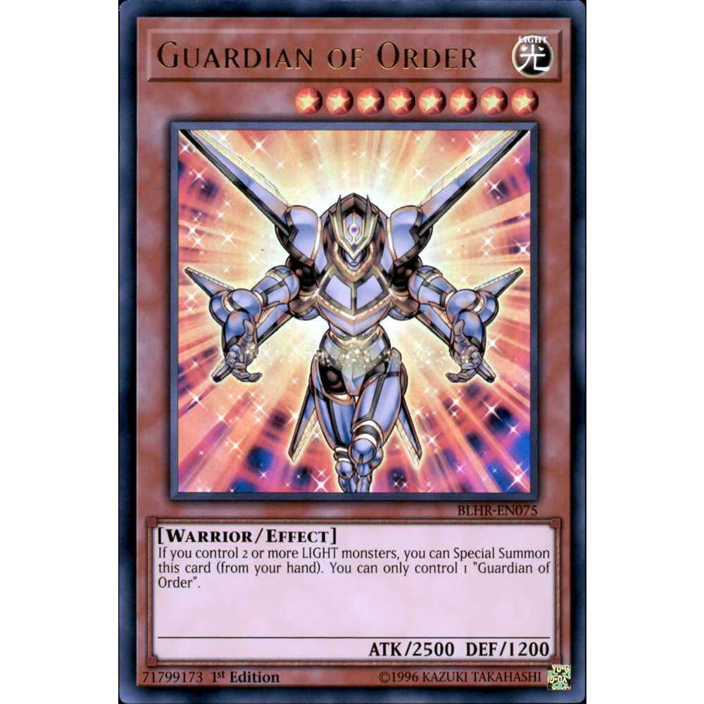 Guardian of Order BLHR-EN075 Yu-Gi-Oh! Card from the Battles of Legend: Hero's Revenge Set