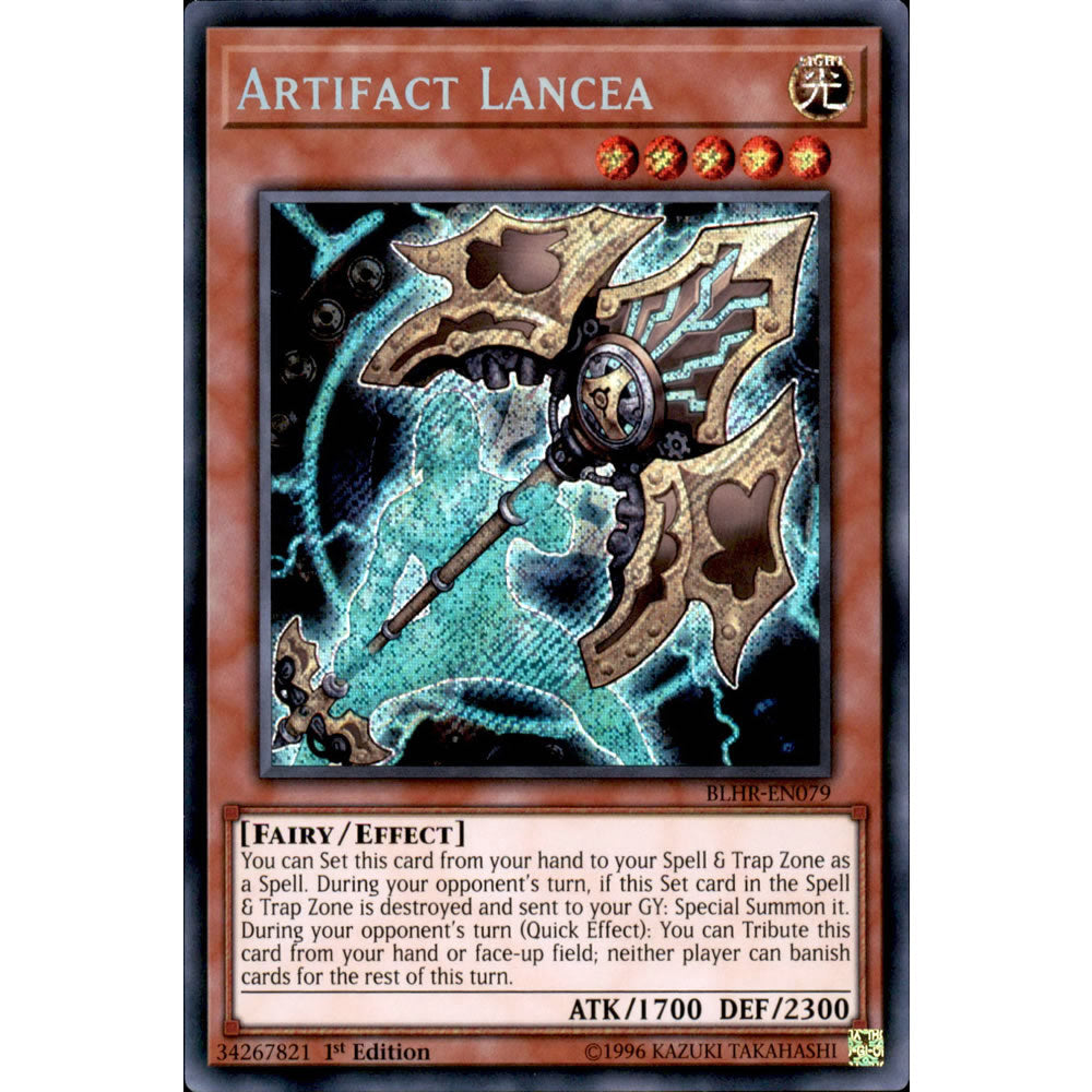 Artifact Lancea BLHR-EN079 Yu-Gi-Oh! Card from the Battles of Legend: Hero's Revenge Set
