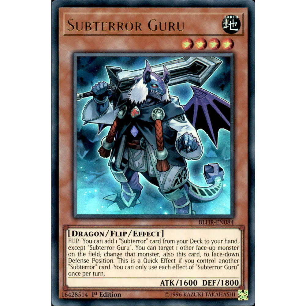 Subterror Guru BLHR-EN084 Yu-Gi-Oh! Card from the Battles of Legend: Hero's Revenge Set