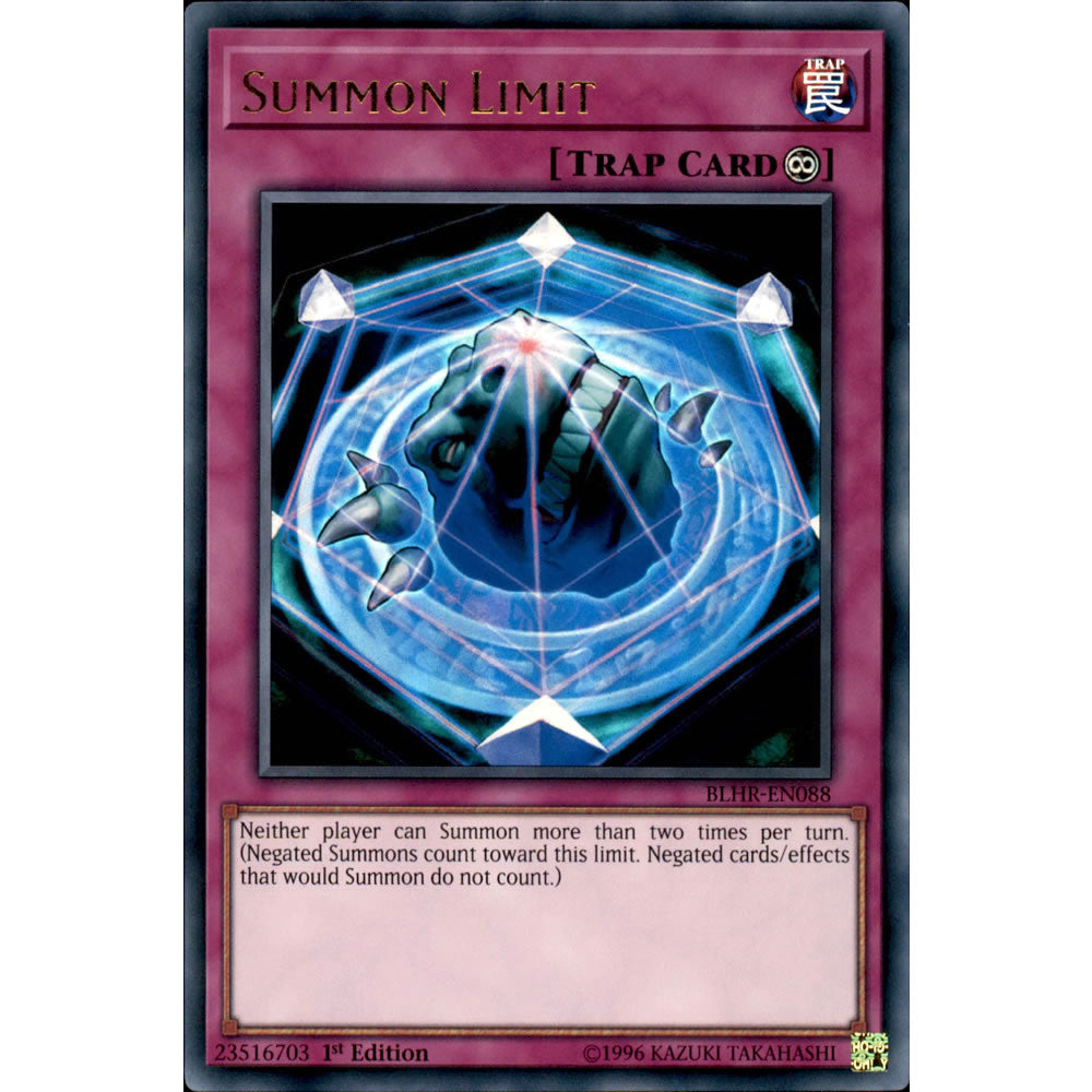 Summon Limit BLHR-EN088 Yu-Gi-Oh! Card from the Battles of Legend: Hero's Revenge Set