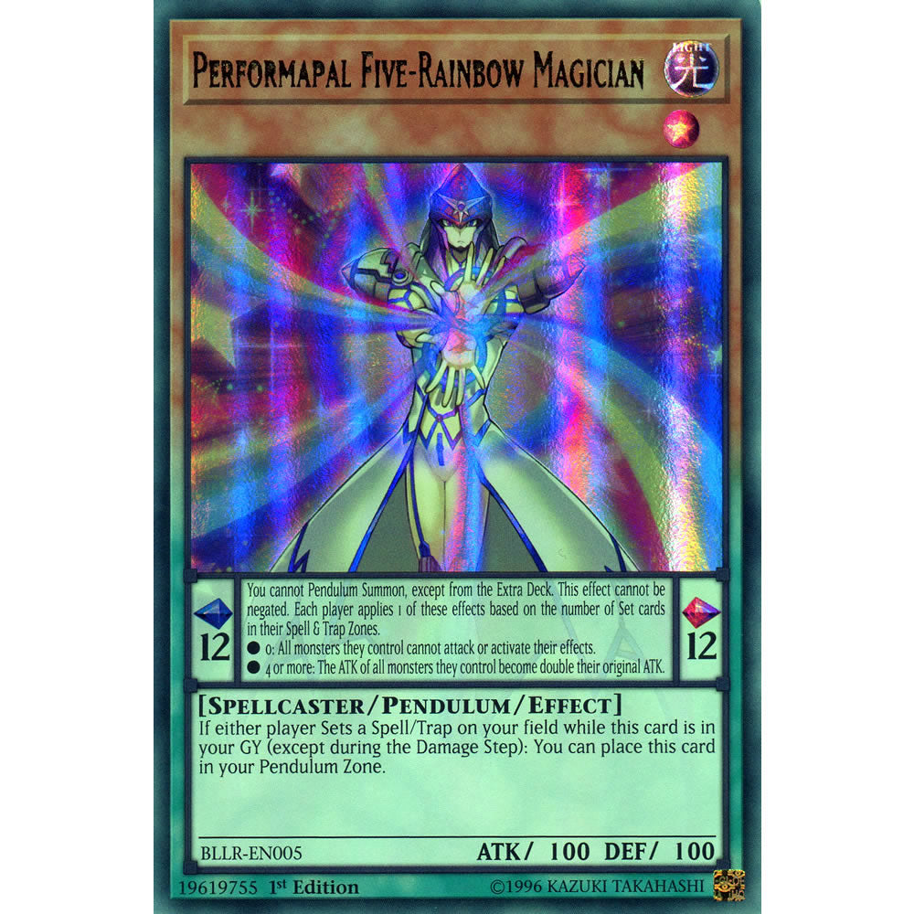 Performapal Five-Rainbow Magician  BLLR-EN005 Yu-Gi-Oh! Card from the Battles of Legend: Light's Revenge Set
