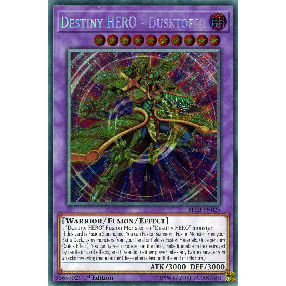 Destiny HERO - Dusktopia  BLLR-EN025 Yu-Gi-Oh! Card from the Battles of Legend: Light's Revenge Set