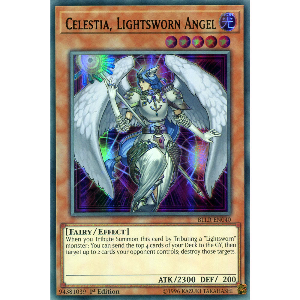 Celestia, Lightsworn Angel  BLLR-EN040 Yu-Gi-Oh! Card from the Battles of Legend: Light's Revenge Set