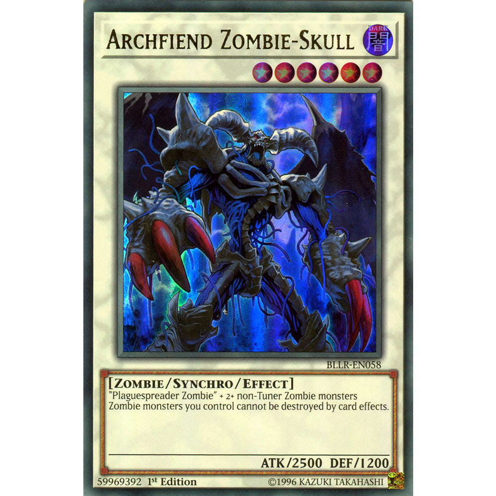 Archfiend Zombie-Skull  BLLR-EN058 Yu-Gi-Oh! Card from the Battles of Legend: Light's Revenge Set