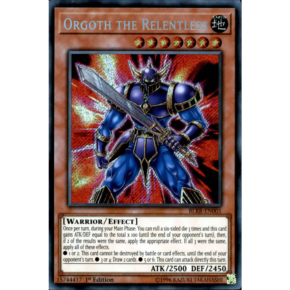 Orgoth the Relentless BLRR-EN001 Yu-Gi-Oh! Card from the Battles of Legend: Relentless Revenge Set