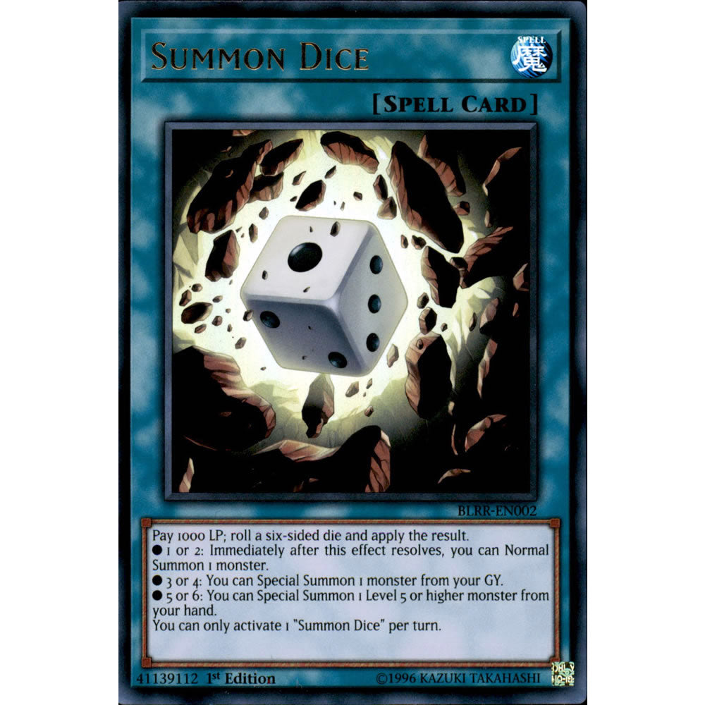 Summon Dice BLRR-EN002 Yu-Gi-Oh! Card from the Battles of Legend: Relentless Revenge Set