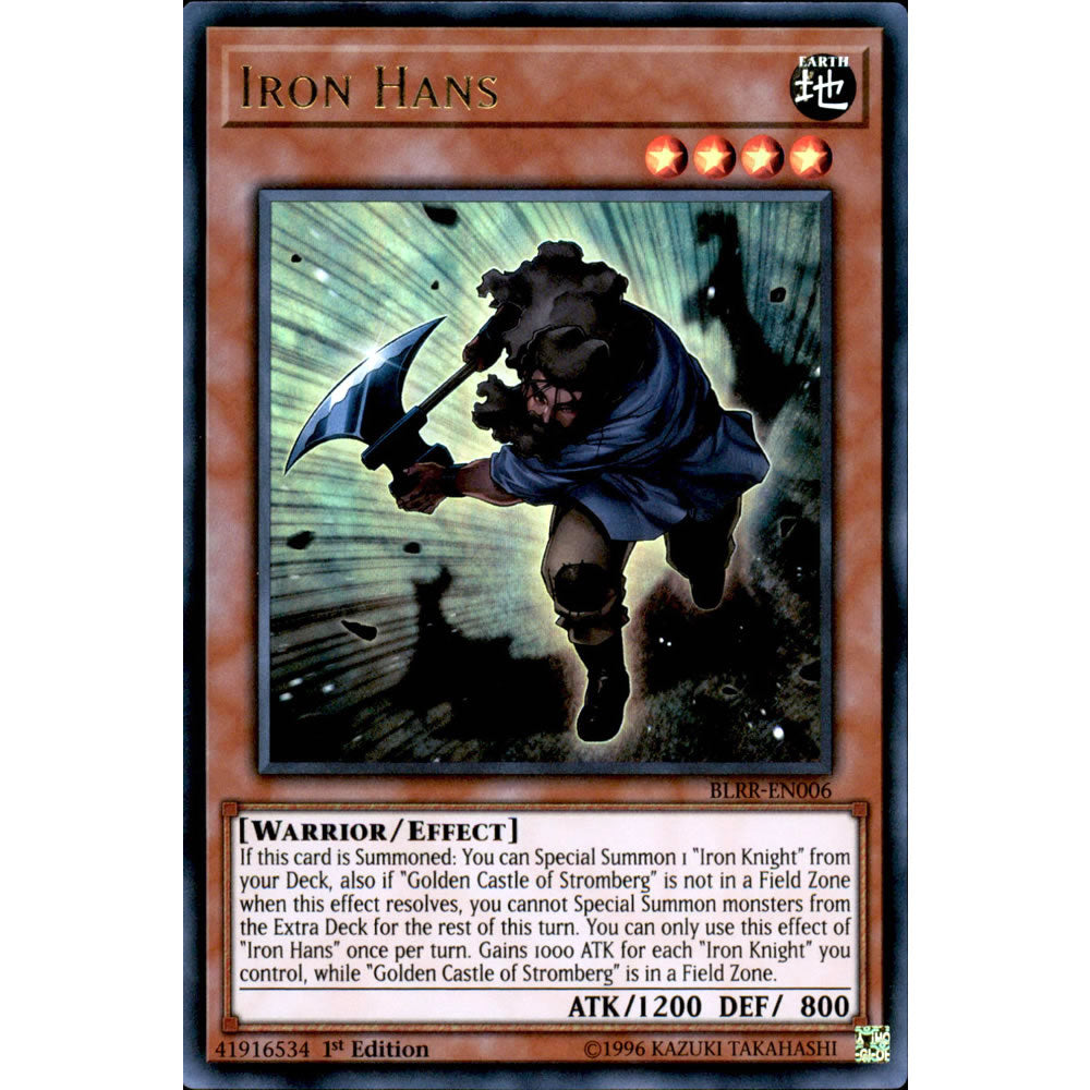 Iron Hans BLRR-EN006 Yu-Gi-Oh! Card from the Battles of Legend: Relentless Revenge Set