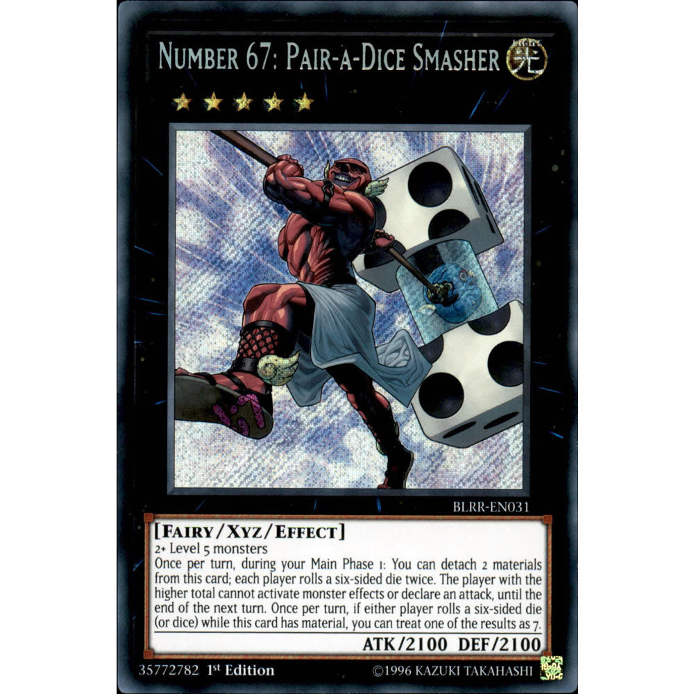 Number 67: Pair-a-Dice Smasher BLRR-EN031 Yu-Gi-Oh! Card from the Battles of Legend: Relentless Revenge Set