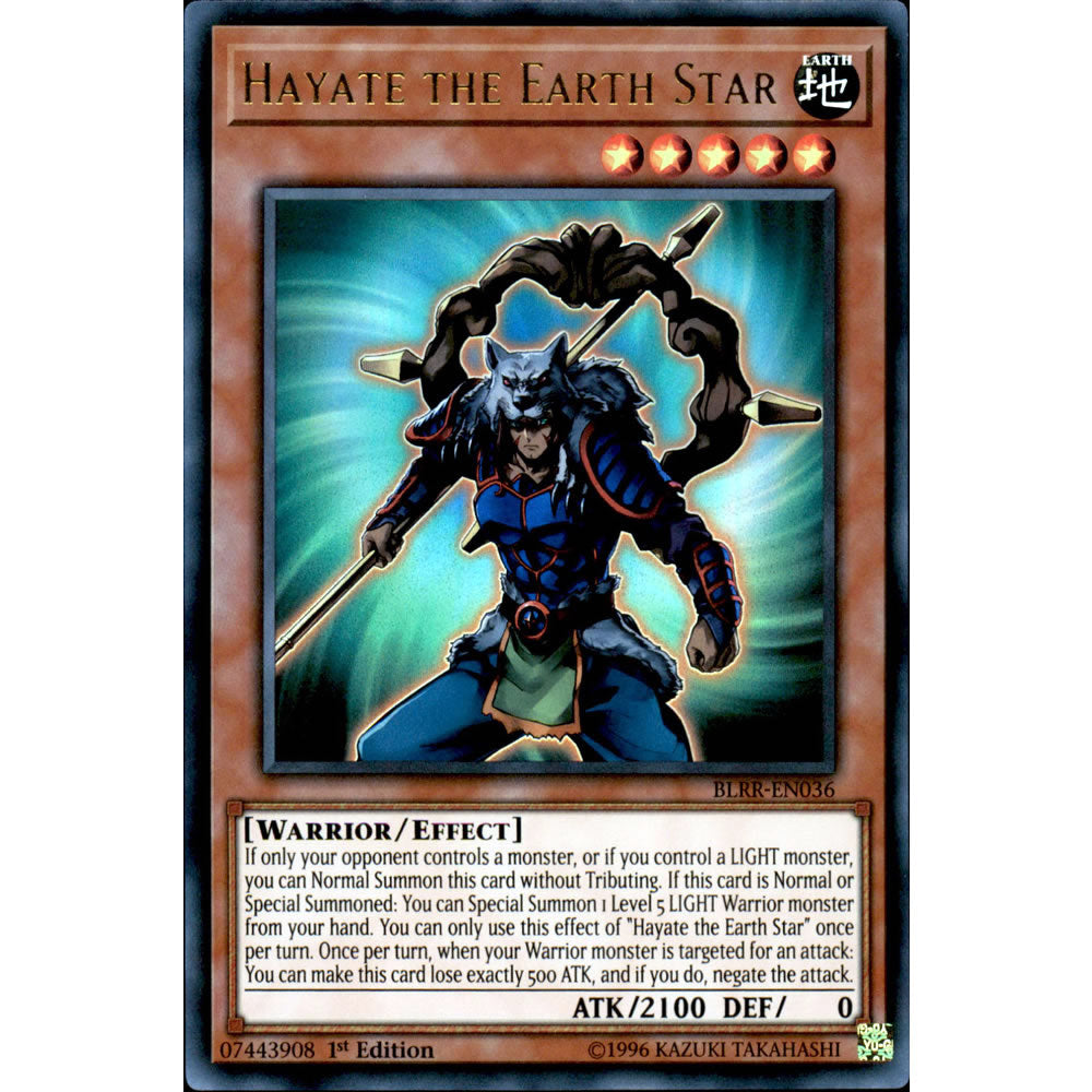 Hayate the Earth Star BLRR-EN036 Yu-Gi-Oh! Card from the Battles of Legend: Relentless Revenge Set