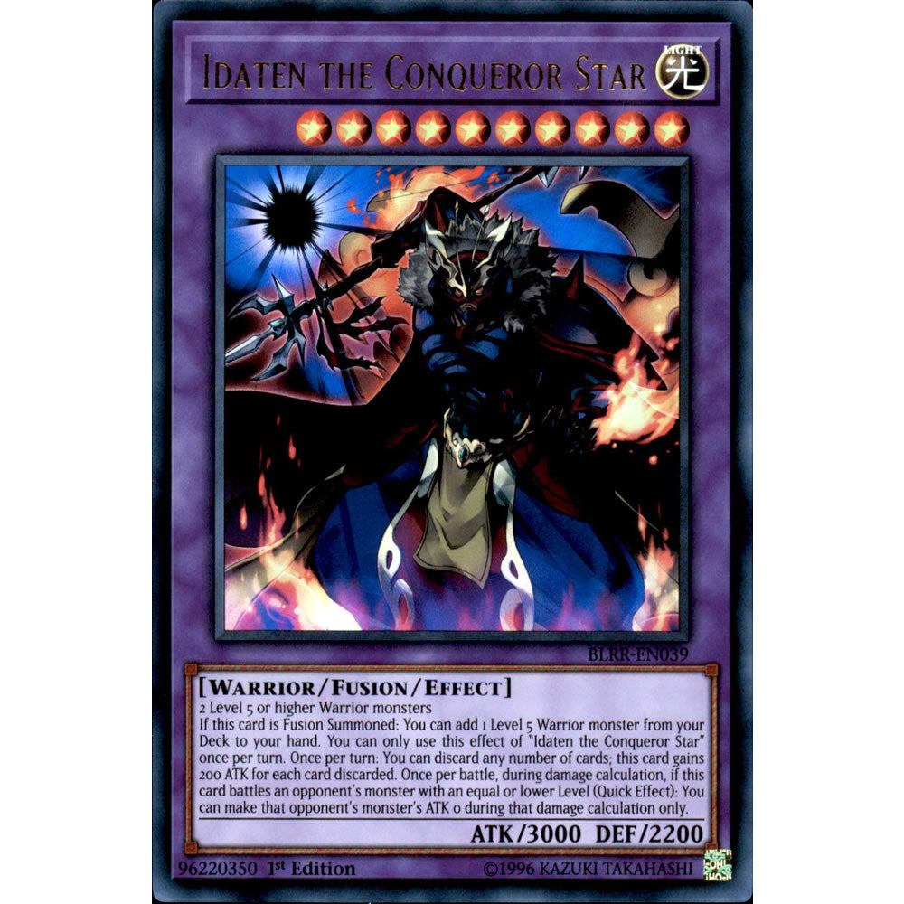 Idaten the Conqueror Star BLRR-EN039 Yu-Gi-Oh! Card from the Battles of Legend: Relentless Revenge Set