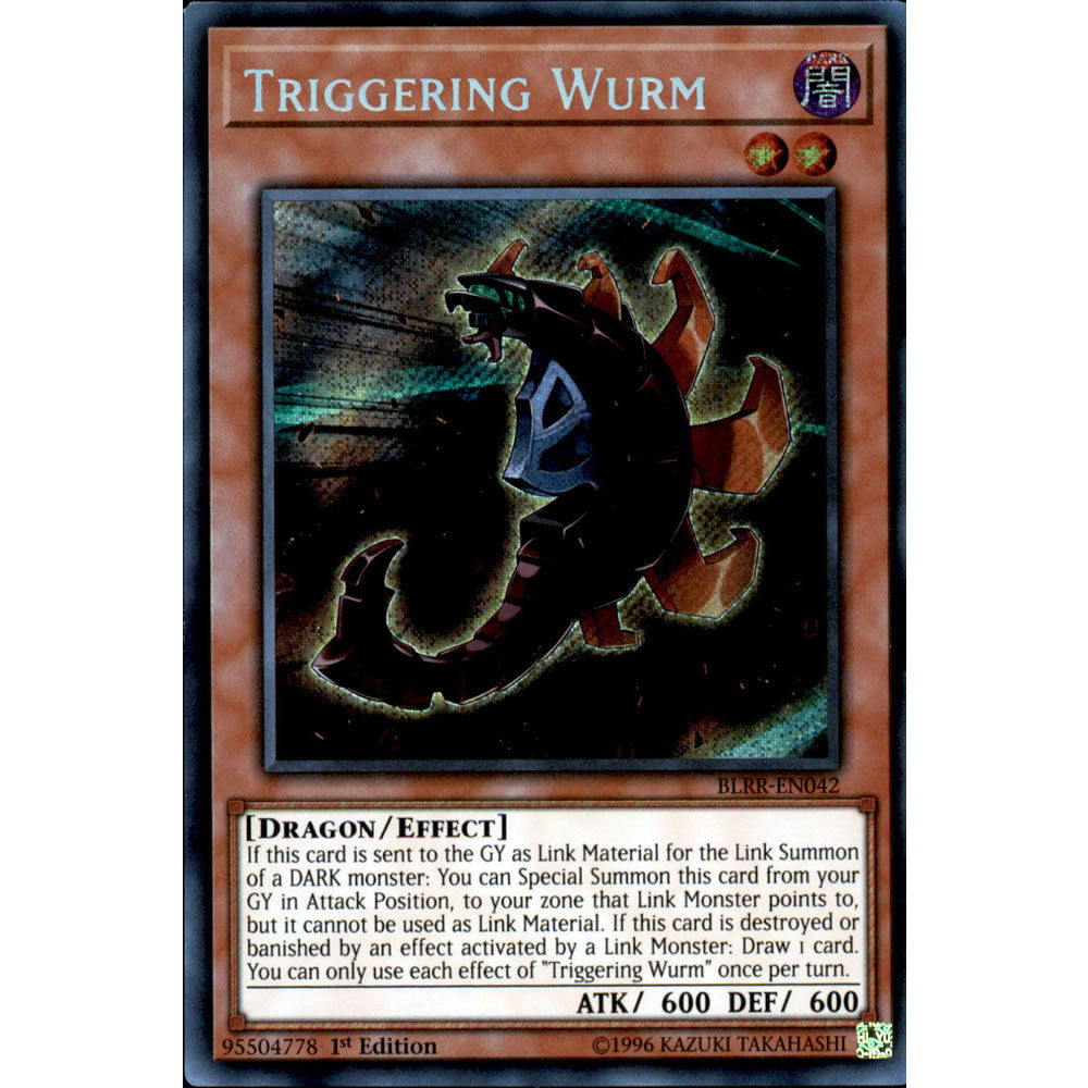 Triggering Wurm BLRR-EN042 Yu-Gi-Oh! Card from the Battles of Legend: Relentless Revenge Set