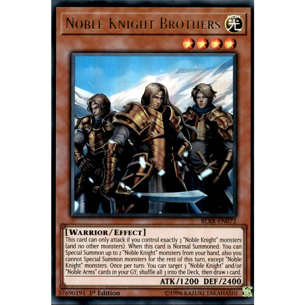 Noble Knight Brothers BLRR-EN072 Yu-Gi-Oh! Card from the Battles of Legend: Relentless Revenge Set