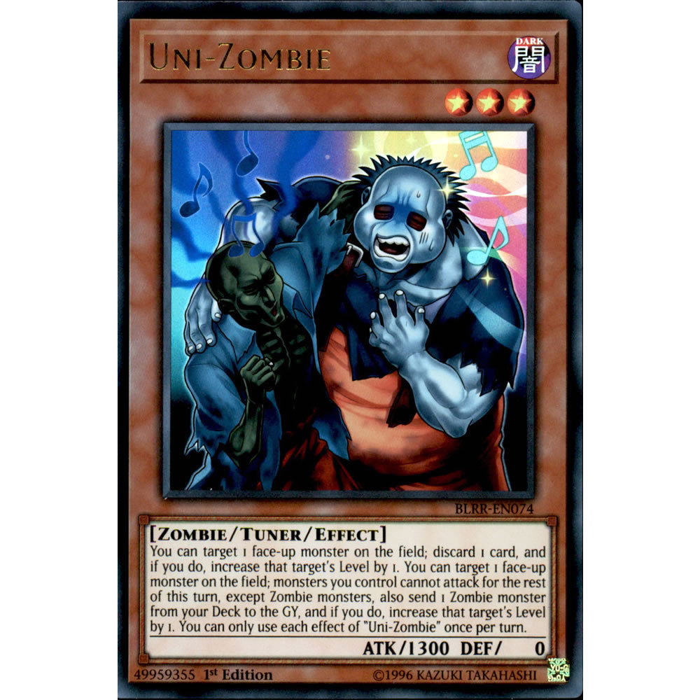 Uni-Zombie BLRR-EN074 Yu-Gi-Oh! Card from the Battles of Legend: Relentless Revenge Set